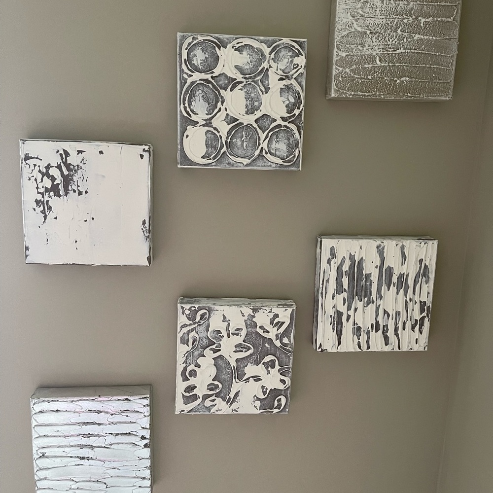 6 - 8x8x1.5 abstract textured wall tiles
